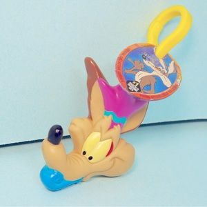 Vintage Subway 1999 Looney Tunes Wile E. Coyote Toy Clip MILLENNIUM Bag Clip On